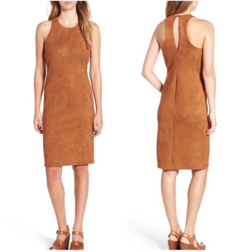 June & Hudson faux suede midi dress NWT size Small.